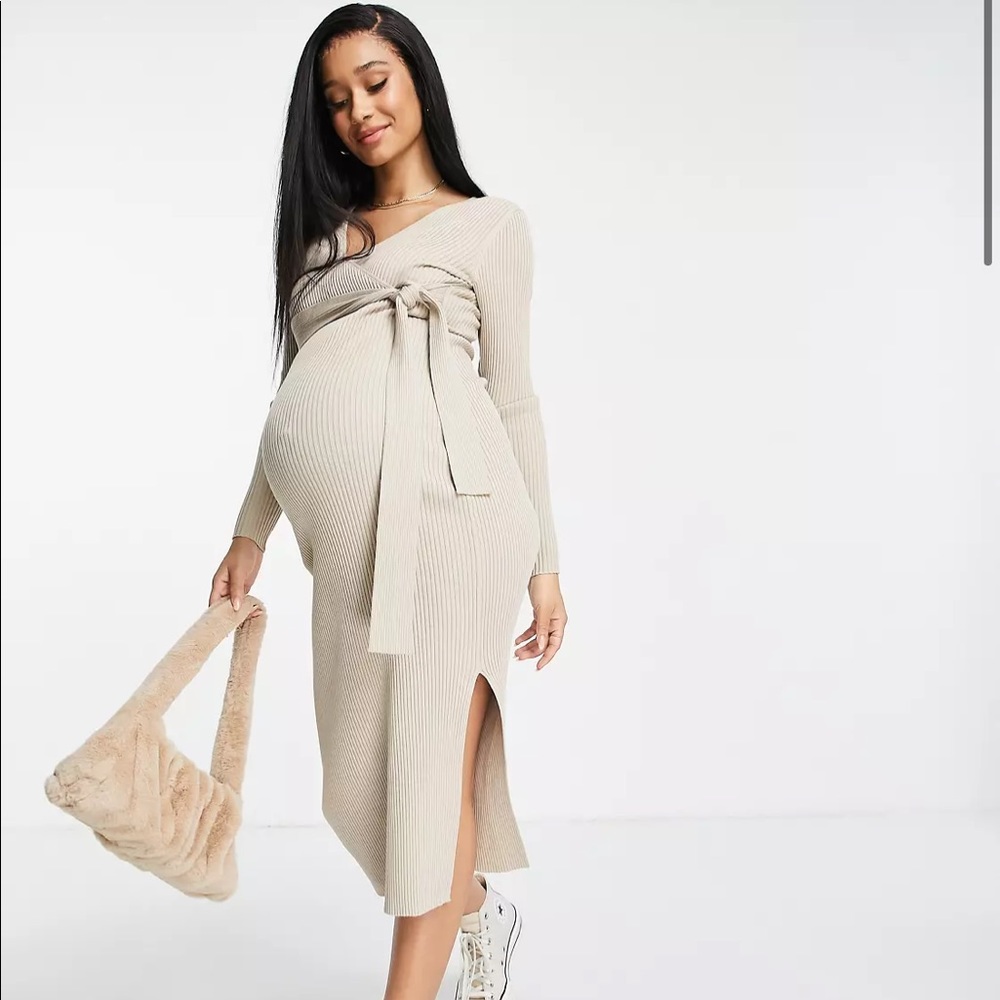 ASOS Maternity Midi Dress with Wrap Front